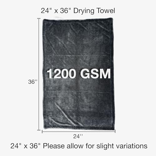 DRYZO Microfiber Towel for Drying Cars - 24"x36" Jumbo Size, 1200 GSM Ultra-Thick, Scratch-Free & Super Absorbent, Zero-Lint Cloth for Car, Truck & SUV Pro Detailing - Dries Entire Vehicle in One Pass - Image 7