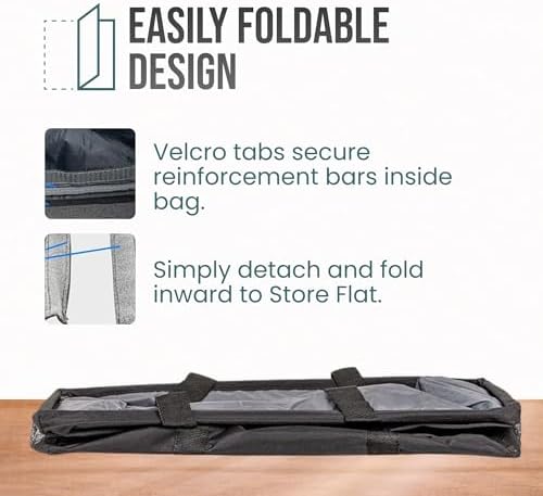 Extra Large Utility Tote Bag - Oversized Collapsible Large Beach Bag, Great for Pool with Sturdy Frame, Extra Side Pockets and Tons of Storage - Image 6