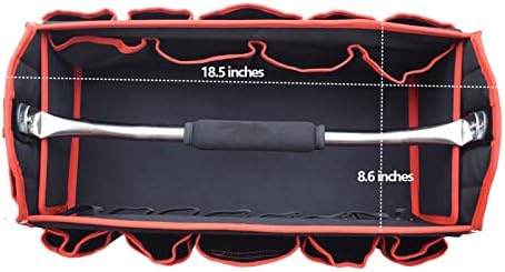TOOLEAGUE 19 Inches Heavy Duty Tool Bag 25 Pockets,1680D Fabric Tool Bags - Image 7