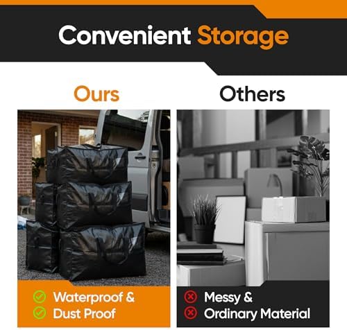 HOLDN’ STORAGE 10 Pack Large Moving Bags, 30 & 45 Gal Heavy-Duty Bags Totes - Image 7