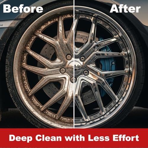 EZ Detail Brush Big - Red - Wheel Rim Cleaner for Cars, Bike, Trucks, Motorcycle, and Other Vehicles. Non-Scratch Auto Detailing Tool, Easily reaches Nook and Crannies - Image 7