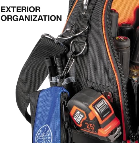 Klein Tools 62804 Tool Runner Tool Bag Organizer for Electricians, HVAC, Plumbers, Technicians, 39 Pockets, Opens Both Sides - Image 6