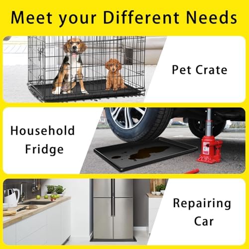 6 Pcs Extra Large Oil Drip Pan, 35.4×24×1.6Inches Oil Drain Pan for Under Car,Plastic Oil Drip Tray for Garage, Fridges, Washing Machines, Cat Litter Box,Keeps Floors Safe & Clean - Image 7