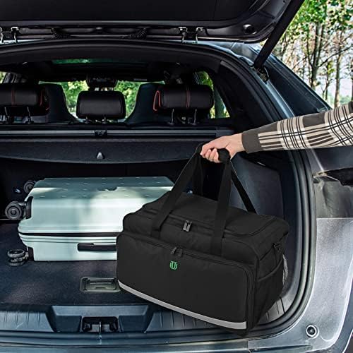 Large Car Detailing Bag, Cleaning Caddy with Lid and Handle for Auto Detailing Supplies, Car Cleaning Storage Trunk Organizer for Polisher and Vehicle Wash Tools, Black - Image 7