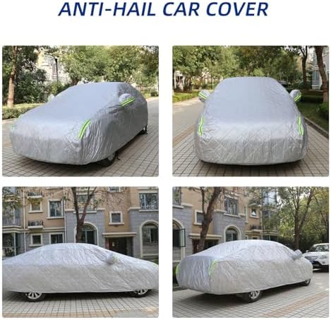 Waterproof Car Cover fit for Renault Captur Cover, Hail Car Cover Protection All Weather Snowproof UV Protection Windproof, Silver - Image 7