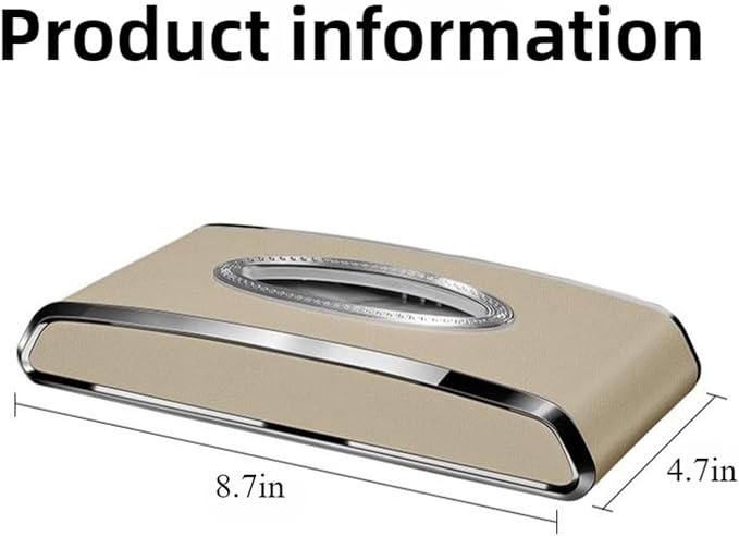 Leather Car Tissue Box for Car Interior, Multi-Function Tissue Holder with Visor Clip, Armrest & Back Seat Napkin Organizer, Vehicle Tissue Dispenser Accessories (Brown Hanging)