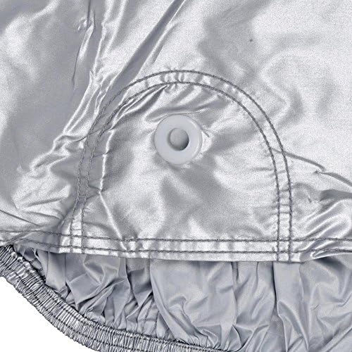 Motor Trend All Season WeatherWear 1-Poly Layer Snow proof, Water Resistant Car Cover Size XL1 - Fits up to 210" - CC-544+LOCK , Silver - Image 7