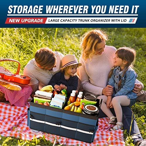 K KNODEL Trunk Organizer with Lid for Car, SUV, and Truck (Medium, Blue) - Image 6