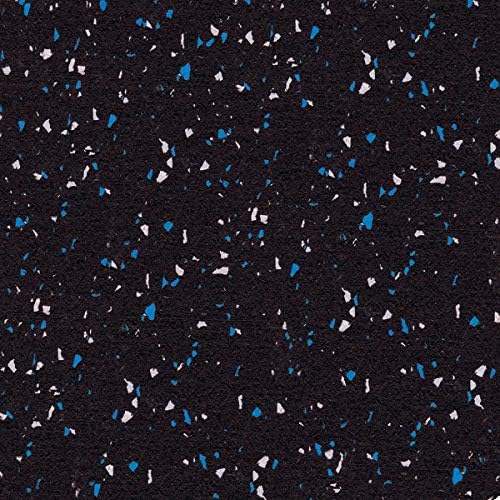 American Floor Mats 1/4in (7mm) Thick 10% Blue/Grey 4' x 8' Heavy Duty Rubber Rolls, Protective Exercise Mats, Home Gym Rubber Flooring - Image 7