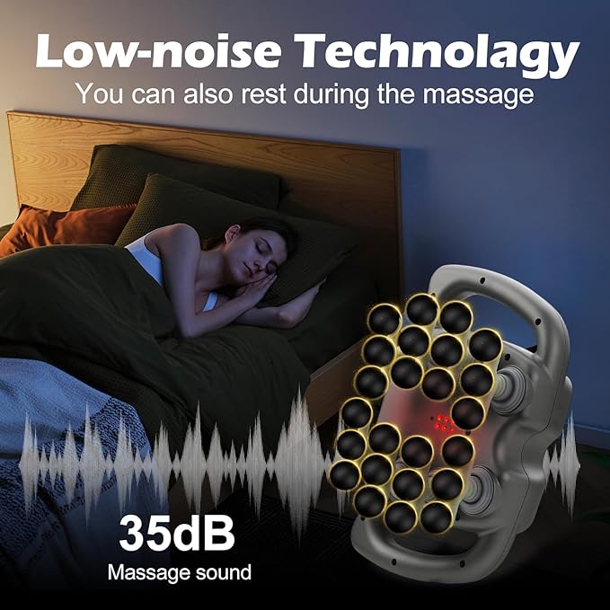 PakaLife 16-Drive 8-Head Massage Gun Set,Professional Deep Tissue with Cupping Kit for Massage Therapy,Back Massager for Pain Relief Deep Tissue (24 Head Foot Massage Gun)