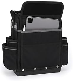 Closed Top Toolbags Professional Electrician Tool Bag, Tool Organizer, HVAC,Black, Large Capacity Multi-Pocket Design, Removable Tool Panels, Service Bag with Shoulder Strap, Molded Handle - Image 3