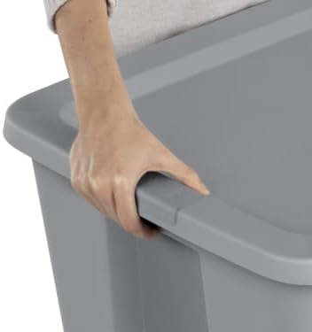 3 Pack 30 Gallon Storage Bins with Lids, Large Stackable Plastic Storage Containers with Snap-On Lid & Integrated Handles, BPA-Free Totes for Garage Basement Attic Organization - Image 4