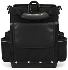 Closed Top Toolbags Professional Electrician Tool Bag, Tool Organizer, HVAC,Black, Large Capacity Multi-Pocket Design, Removable Tool Panels, Service Bag with Shoulder Strap, Molded Handle - Image 4