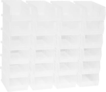 Akro-Mils 30220 AkroBins Plastic Storage Bins, 7"x4"x3", Clear, 24-Pack by Akro-Mils