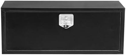 Garvee Black Steel Truck Bed Tool Box, Trailer Tongue Box, Truck Storage Organizer Tool Chest For Truck Bed, RV, Trailer (30 in x 14 in x 16 in-NEW) by Garvee