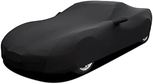 WinPower Indoor Sports Car Cover 163-181 inches Stretch Dustproof Protection Full Car Cover for Underground Garage, Car Show, Black by WinPower