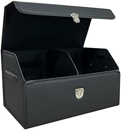 Trunk Organizer for Car,Trunk Organizer for SUV & Sedan,With Lid,Multi-Functional,Foldable Cargo Stotage Box - Black - Small by Letlovewalktogether