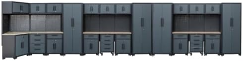 26Pcs Garage Storage Cabinet System, Black Grey by Tsnritor