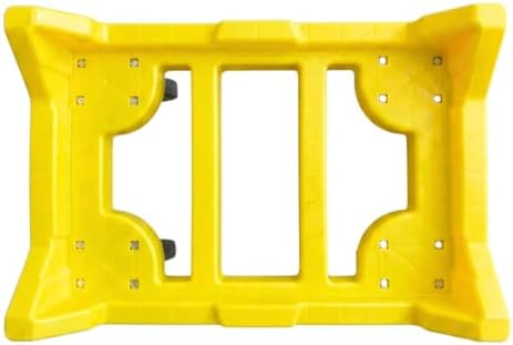 Plastic Tote Crate Dolly, Yellow, 27" x 17" - Image 3
