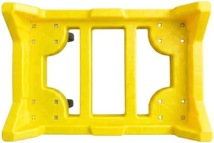 Plastic Tote Crate Dolly, Yellow, 27" x 17" - Image 3