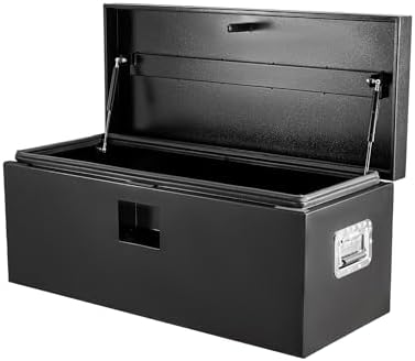 Garvee Black Steel Truck Bed Tool Box, Trailer Tongue Box, Truck Storage Organizer Tool Chest For Truck Bed, RV, Trailer (24"x 15"x 15"- Black) by Garvee