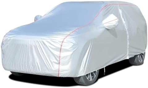 Tecoom Hard Shell Car Cover for Automobiles with Zipper Design, Waterproof All Weather UV-Proof Windproof for Indoor Outdoor Fit 216-230 Inches Full-Size SUV by Tecoom