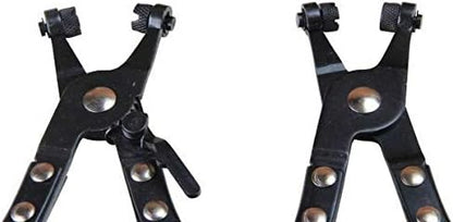 US PRO 2PC Hose Clamp Pliers Set V & Cross Slot Jaws Clip Oil Pipe Engine Pliers 2989 - Image 2