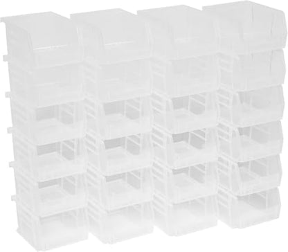 Akro-Mils 30210 AkroBins Plastic Storage Bins, 5"x4"x3", Clear, 24-Pack by Akro-Mils