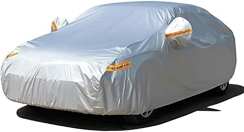 SEAZEN Car Cover Waterproof All Weather, Full car Covers UV Protection/Snowproof/Dustproof, Universal Car Cover 2 Layer with Zipper (Fit Sedan Length Up to 209") by SEAZEN