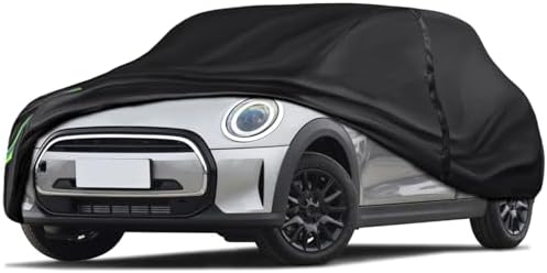 16-Layer 600D Heavy Duty Universal Full Car Cover for Outdoor & Indoor Use - All Weather Sun UV Rain Snow Dust Proof, Waterproof Scratch Resistant, Fits Hatchback Body Length Up to 173" /15 ft by QUYDDC