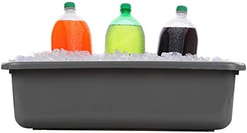 4-Pack Bus Tubs, Commercial Tote Box, Plastic Bus Box (13 L), Grey - Image 7