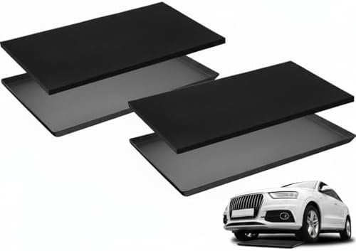 Uiifan 2 Set 47 x 29.3 x 1.6 Inch Oil Drip Pan with Thickened No Splatter Pad for Under Car Extra Large Oil Drip Tray for Automotive Garage Machinery Supplies by Uiifan