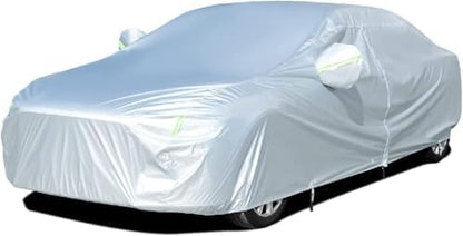 Tecoom Light Shell Waterproof UV-Proof Windproof Design Car Cover with Zipper Storage and Lock for All Weather Indoor Outdoor Fit Sedan 170-190 Inches Length by Tecoom