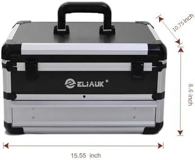 E ELIAUK Tool Box Tool Organizer Storage Cabinet Carry Case Tool box with DrawersSilver - Image 5
