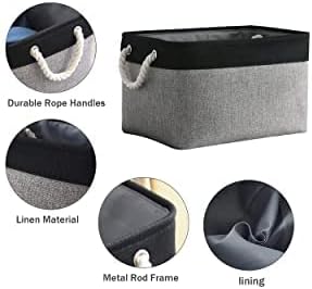 Storage Cubes with Handles - Organizer Bins (15.7 x 11.8 x 8.2 inches) - Image 6
