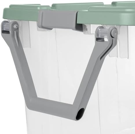 2 Pack 40 Gallon Heavy-Duty Wheeled Storage Bins (Green Sage) - Image 7