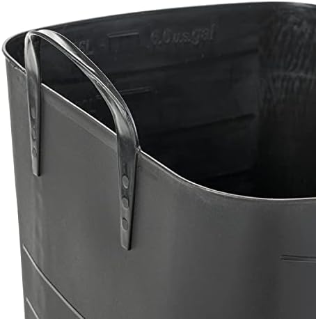 Life Story Flexible Tub Basket 25 Liter/6.6 Gallon Plastic Multifunction Storage Tote Bin with Handles, Black (12 Pack) - Image 4