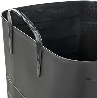Life Story Flexible Tub Basket 25 Liter/6.6 Gallon Plastic Multifunction Storage Tote Bin with Handles, Black (12 Pack) - Image 4