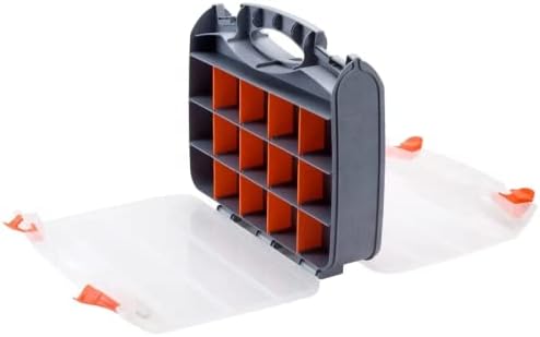 Double Sided Small Parts Organizer Box, 30 Adjustable Compartments by ProTechTrader