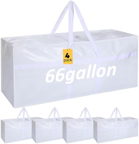 4 Pcs 66 Gallon Extra Large Moving Bags Heavy Duty Storage Bag by Clysee