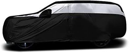 Titan Jet Black Poly 210T Car Cover for Large SUV 207-212" Waterproof, UV Protection, Scratch Resistant, Driver-Side Zippered Opening. Fits Escalade, Sequoia, Yukon and More. - Image 3