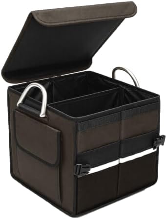 Trunk Organizer With Lid For SUV Car Trunk Foldable Oxford Storage by FISONA