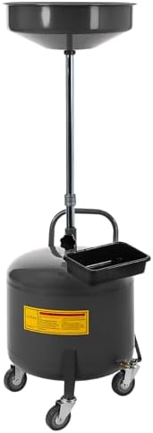 Garvee 8 Gallon Waste Oil Drain Tank, Portable Oil Drain Container, Air Operated Drainer, Fluid Fuel Transfer Drainage, Adjustable Funnel Height with Wheel &15'' Premium Bowl and a Toolbox by Garvee