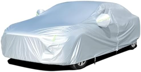 Tecoom Light Shell Waterproof UV-Proof Windproof Design Car Cover with Zipper Storage and Lock for All Weather Indoor Outdoor Fit 160-172 Inches Hatchback by Tecoom