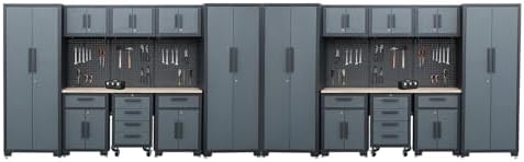 18PCS Garage Cabinets and Storage System Workshop Set by Tsnritor