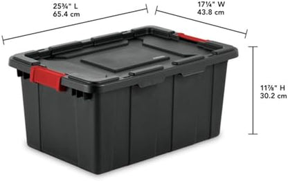 Sterilite Industrial Storage Tote with Lids for Garage, 15 Gallon, 18-Pack - Image 3