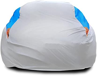 MORNYRAY Waterproof Car Cover All Weather Snowproof UV Protection Windproof Outdoor Full car Cover, Universal Fit for Sedan (Silvery, A6-Fit Sedan Length(207-216 inch) by MORNYRAY