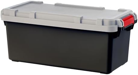IRIS USA 2-Pack 15 Gallon Lockable Storage Trunk TrailBox, Dark Gray/Gray - Image 2