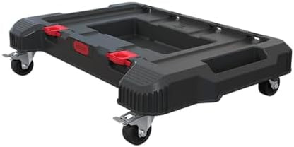 Keter Stack-n-Roll Dolly – Heavy-Duty Rolling Base Cart with Locking Wheels | Modular Mobile Workstation & Tool Storage Platform | Durable, Easy-Glide Design for Garage, Jobsite & Workshop by Unknown