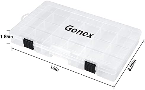 Gonex 3600 3700 Fishing Tackle Trays Lure Box with Adjustable Dividers - Image 2